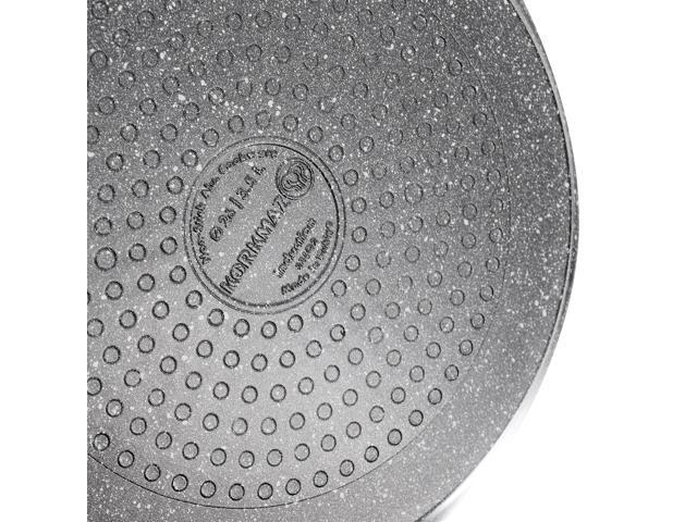 Korkmaz Ornella Non Stick 10 Inch 3.5 Liter Low Casserole with Lid in Black