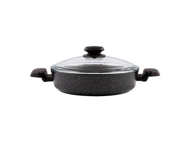 Korkmaz Ornella 2 Piece 4 Liter Aluminum Nonstick Low Casserole Dish with Lid