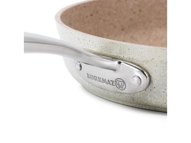 Korkmaz Granita 10 Inch Nonstick Tava and Frypan in Tan