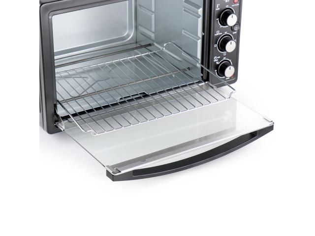 Better Chef Chef Central XL Toaster Oven and Broiler with Dual Solid Element Burners in Black