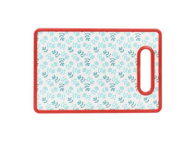 Gibson Home Village Vines 3 Piece Cutting Board and Knife Set in Red and Blue