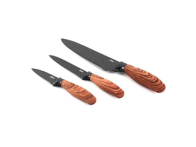 Oster Gunderson 3 Piece Black Stainless Steel Cutlery Set
