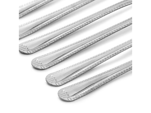 Gibson Home Tustin 6 Piece Stainless Steel Dinner Fork Flatware Set in Silver