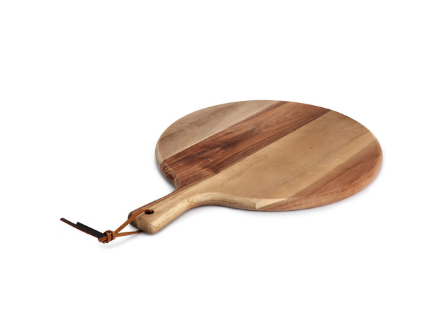 Gibson Elite 3 Piece Acacia Wood Charcuterie Serving Board and Cheese Knife Set in Brown