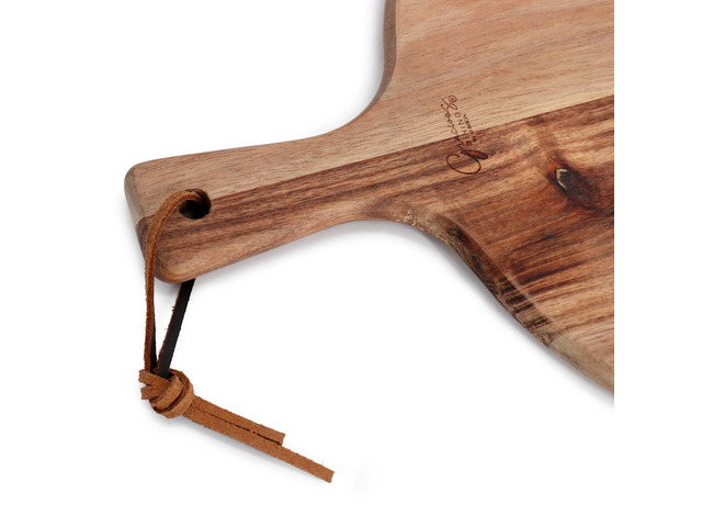 Gibson Elite 3 Piece Acacia Wood Charcuterie Serving Board and Cheese Knife Set in Brown