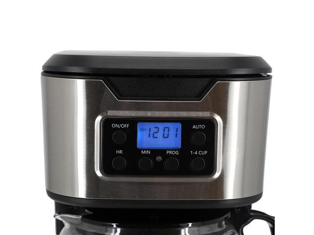 Better Chef 12-Cup Programmable Coffee Maker in Black with Stainless Steel Accents
