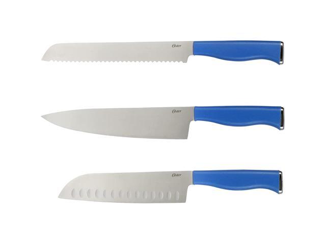 Oster Langmore 15 Piece Stainless Steel Blade Cutlery Set in Dark Blue