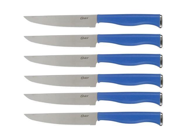 Oster Langmore 15 Piece Stainless Steel Blade Cutlery Set in Dark Blue