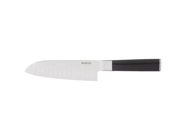 Babish 6.5 Inch High-Carbon Stainless Steel Full Tang Santoku Knife in Black