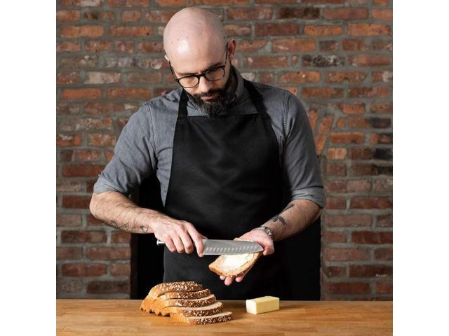 Babish 6.5 Inch High-Carbon Stainless Steel Full Tang Santoku Knife in Black