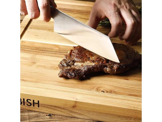 Babish 7.5 Inch High-Carbon Stainless Steel Full Tang Clef Knife in Black