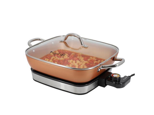 MegaChef 11.81 Inch Electric Fry Pan with Copper Coating