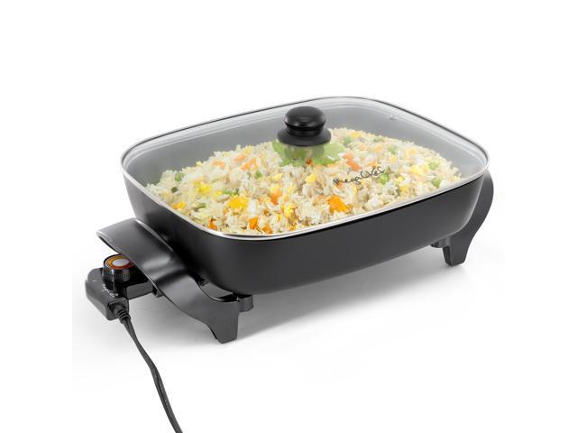 MegaChef 14.96 Inch Electric Fry Pan with Non-Stick Coating
