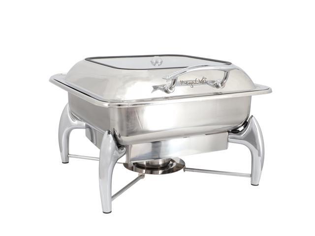 MegaChef 6 Liter Stainless Steel Rectangle Professional Chafing Dish/Food Warmer/Buffet Server Serving Dish