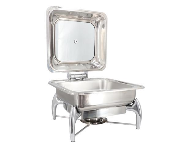 MegaChef 6 Liter Stainless Steel Rectangle Professional Chafing Dish/Food Warmer/Buffet Server Serving Dish