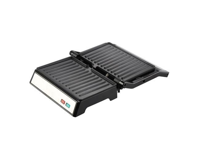 MegaChef Electric Dual Plate Non-Stick Panini Grill Contact Press with Drip Tray