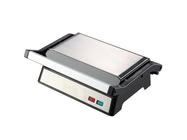 MegaChef Electric Dual Plate Non-Stick Panini Grill Contact Press with Drip Tray