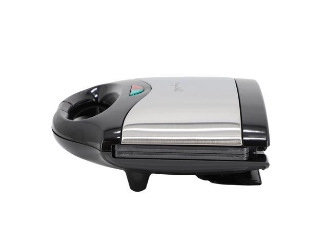 MegaChef Electric Compact Aluminum Nonstick Sandwich Maker in Black
