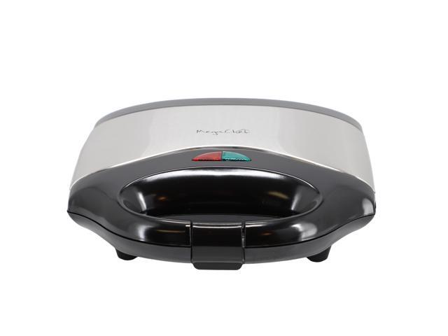 MegaChef Electric Compact Aluminum Nonstick Sandwich Maker in Black