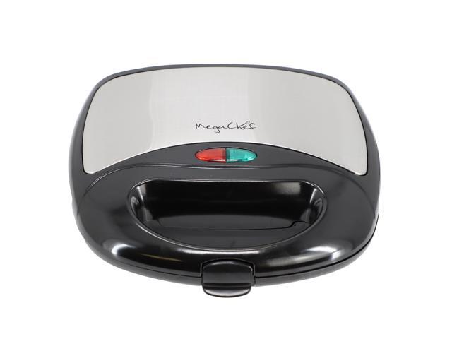 MegaChef Electric Compact Aluminum Nonstick Sandwich Maker in Black