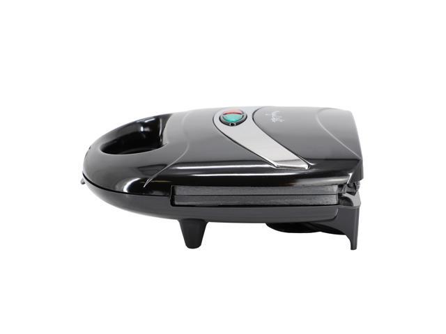 MegaChef Electric Compact Aluminum Nonstick Sandwich Maker in Black
