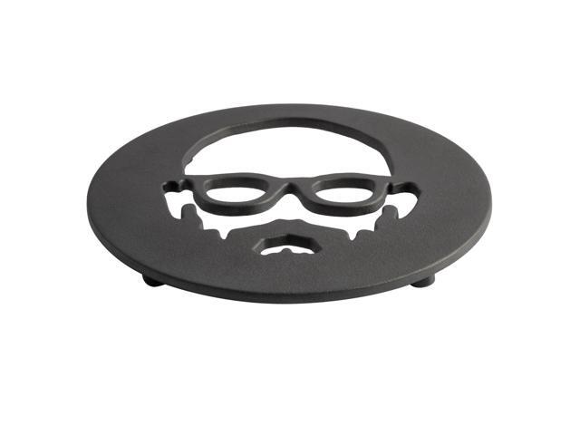 Babish 8 Inch Round Cast Iron Trivet in Black