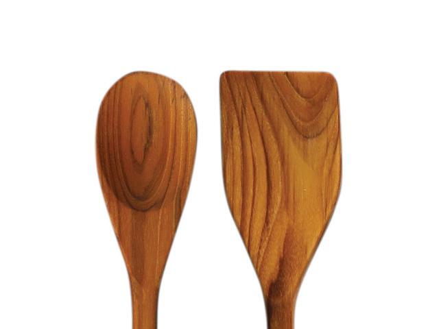 Babish 5 Piece Wood and Silicone Essential Kitchen Tool Set in Brown
