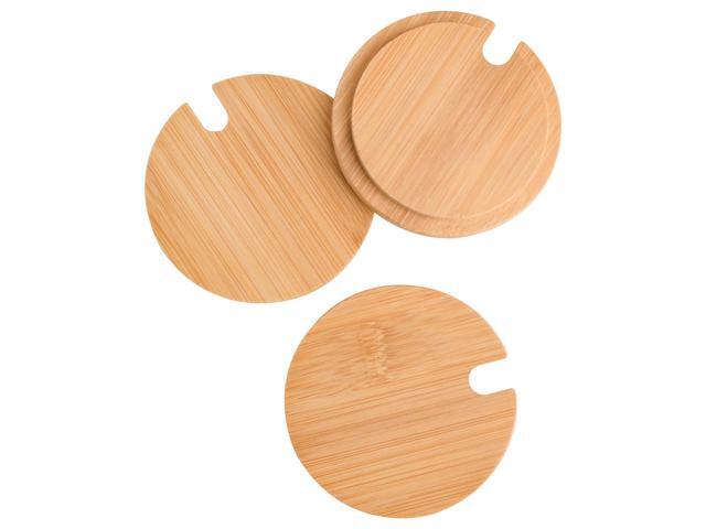 Gibson Gracious Dining 10 Piece Fine Ceramic Condiment Jars with Bamboo Lids and Spoons in White