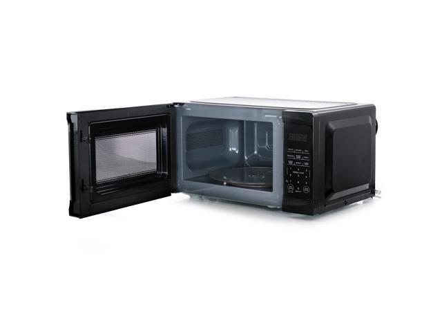 Galanz 0.7 cu ft 700W Countertop Microwave Oven in Black with One Touch Express Cooking