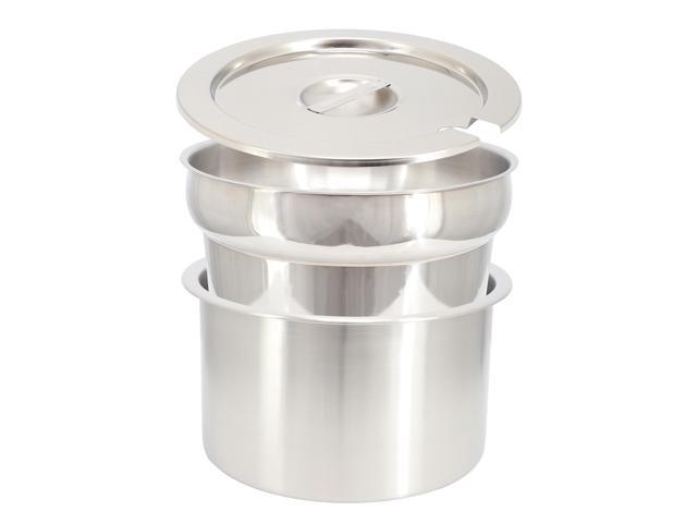 MegaChef 7.4 Quart Round Stainless Steel Soup Professional Chafing Dish/Food Warmer/Buffet Server Serving Trays