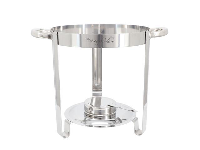 MegaChef 7.4 Quart Round Stainless Steel Soup Professional Chafing Dish/Food Warmer/Buffet Server Serving Trays