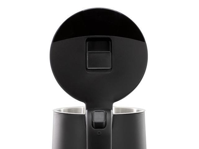 MegaChef 1.7 Liter Double Wall Stainless Steel Electric Tea Kettle in Black