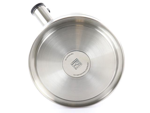 Kenmore Elite 2.3 Quart Stainless Steel Whistling Tea Kettle in Black 510119680M