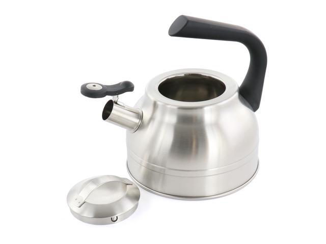 Kenmore Elite 2.3 Quart Stainless Steel Whistling Tea Kettle in Silver 1BB-0132-00005