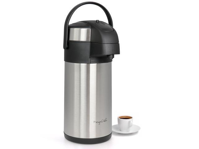 MegaChef 3 Liter Stainless Steel Vacuum Body Pump Cap Air Pot