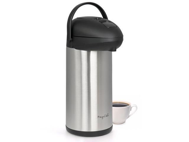 MegaChef 5 Liter Stainless Steel Vacuum Body Pump Cap Air Pot
