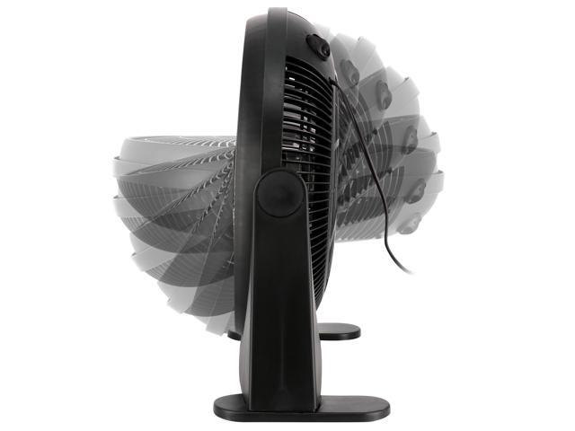 Air Monster 16 Inch Air Circulator 3 Speed Adjustable Angle Floor Fan in Black