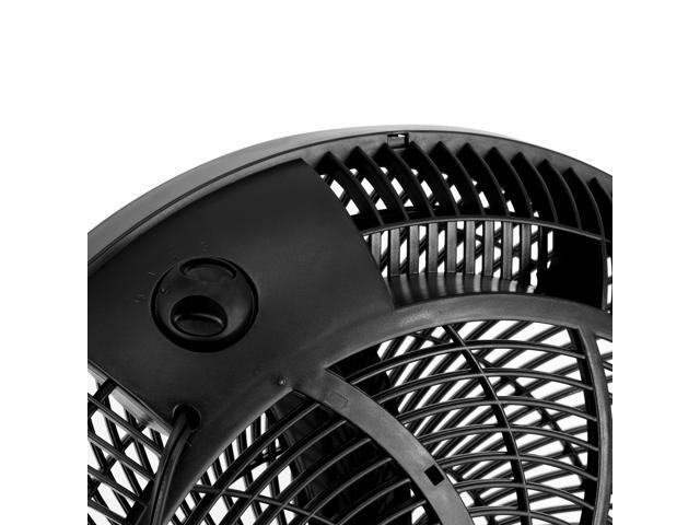 Air Monster 16 Inch Air Circulator 3 Speed Adjustable Angle Floor Fan in Black