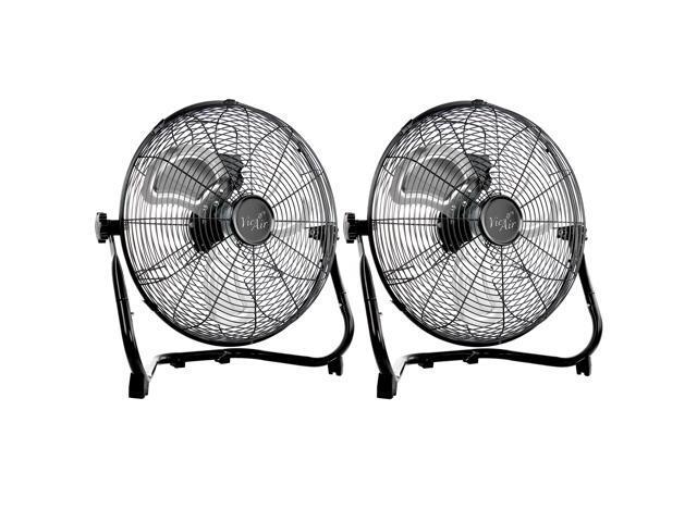 Vie Air Twin 12 Inch High Velocity All Metal Tilting 3 Speed Floor Fan