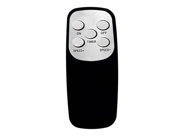 Vie Air 16 Inch 3 Speed Oscillating Stand Fan with Remote Control in Black
