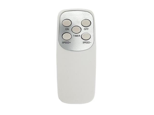 Vie Air 16 Inch 3 Speed Oscillating Stand Fan with Remote Control in White