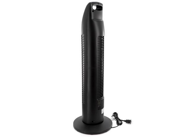 Air Monster 30 Inch 3 Speed Oscillating Tower Fan in Black