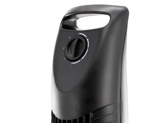 Air Monster 30 Inch 3 Speed Oscillating Tower Fan in Black