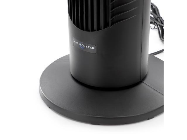 Air Monster 30 Inch 3 Speed Oscillating Tower Fan in Black