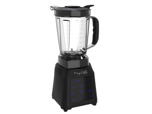 MegaChef 8 Cup 1400W Digital Blender with 5 Cup Food Processor and Two 24 Ounce On-The-Go Cup Combo Set