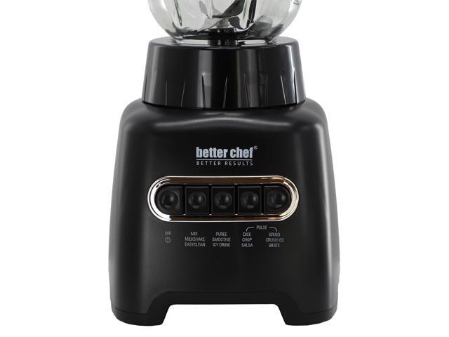 Better Chef 6 Cup 500-Watt Glass Jar 12 Preset Function Blender in Black