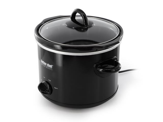 Better Chef 3 Quart Slow Cooker with Removable Stoneware Crock in Black