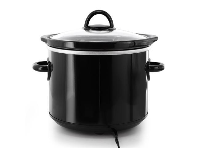 Better Chef 3 Quart Slow Cooker with Removable Stoneware Crock in Black