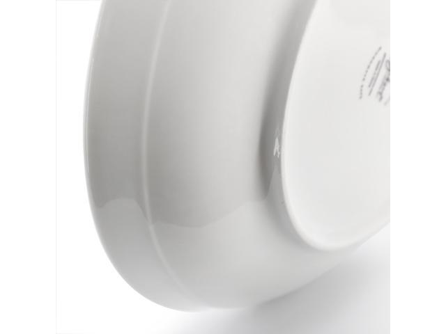 Gibson Home 2 Piece 11 Inch Round Fine Ceramic Serving Bowl Set in White