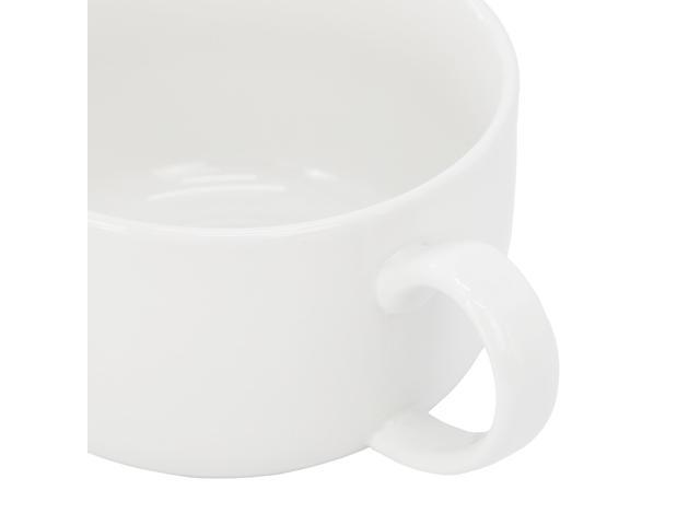 Gibson Home Great Essentials 4 Piece 32.5 Ounce Fine Ceramic Large Latte Mug Set in White